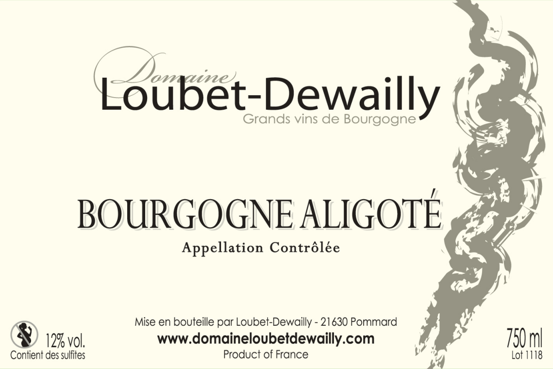 Bourgogne aligoté étiquette
