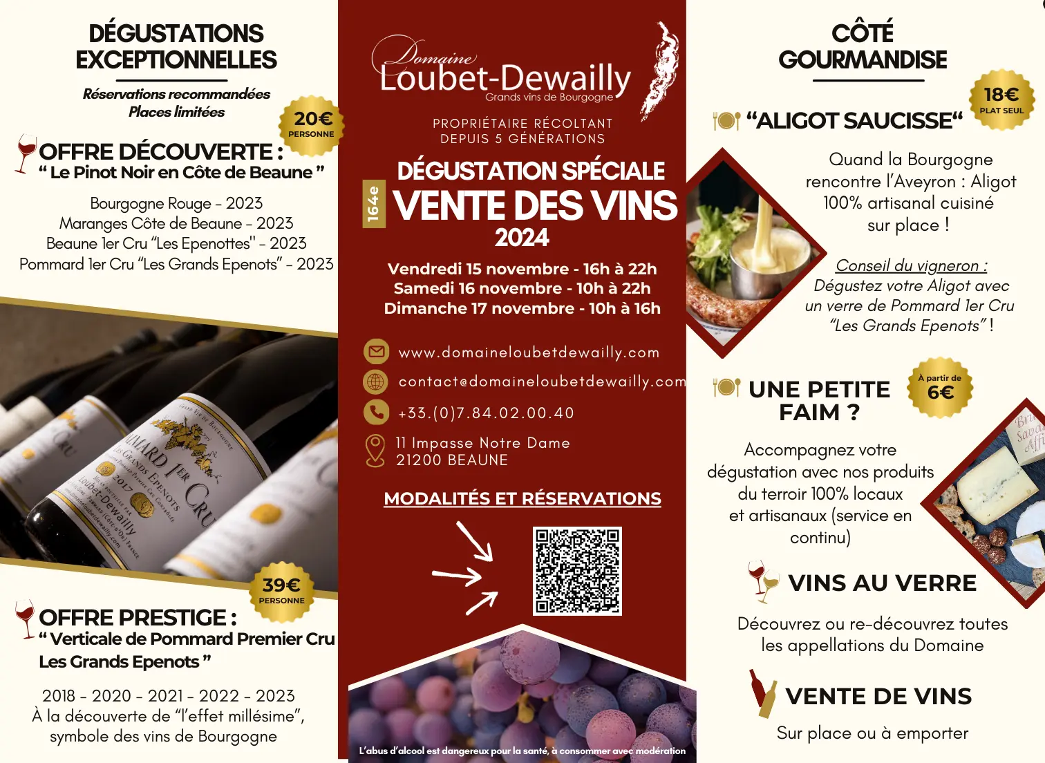 Fiche informations ventes des vins 2024