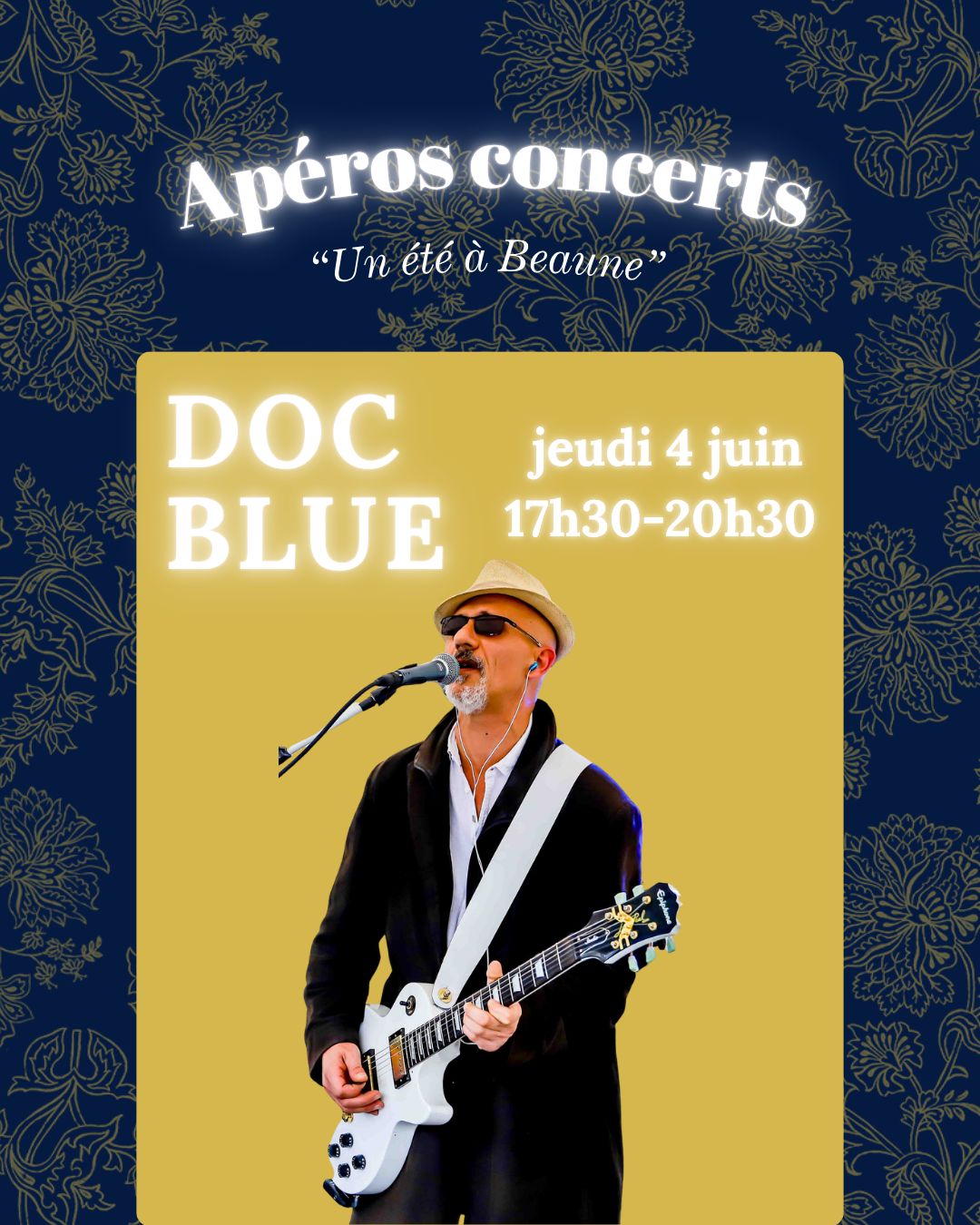 Apéro concert de Doc Blue le jeudi 04 juin de 17h30 à 20h30