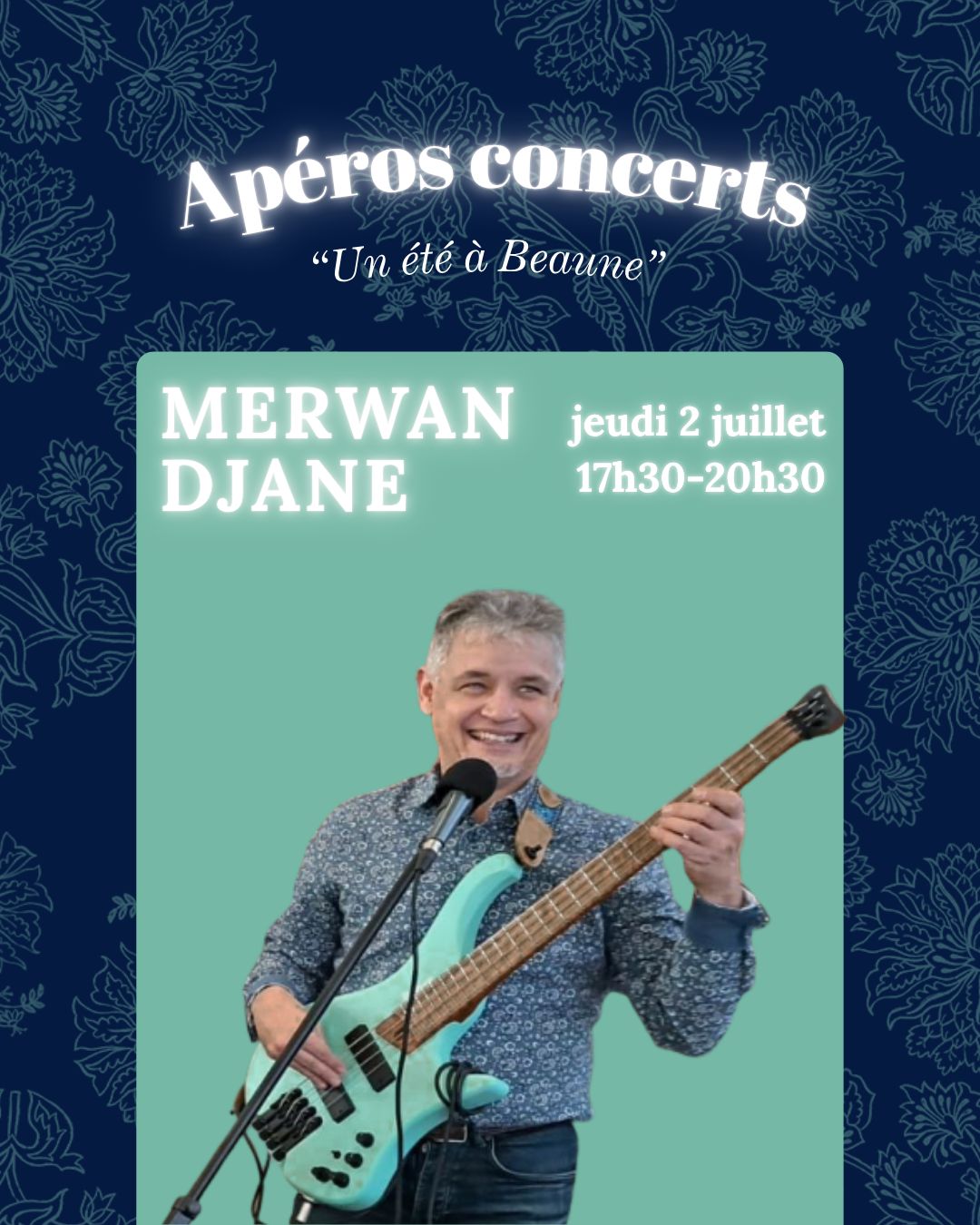 Apéro concert de Merwan Djane le 02 juillet de 17h30 à 20h30